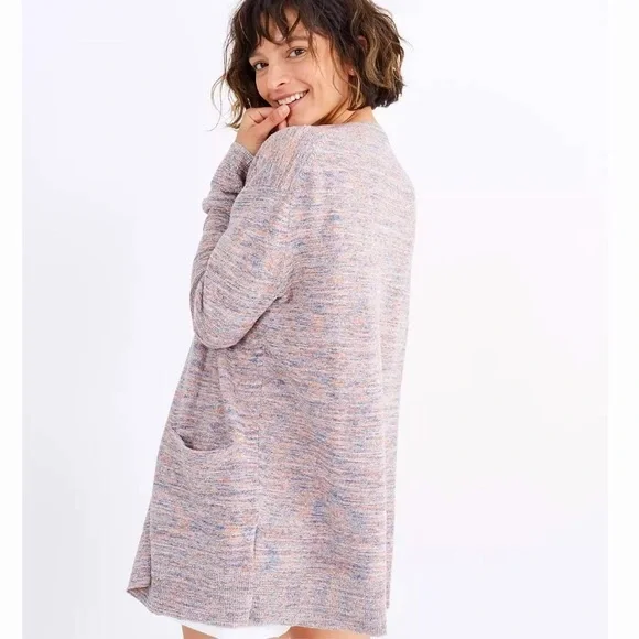 Madewell Summer Ryder Marled Multicolored Open Front Cardigan Size Medium - Picture 3 of 9